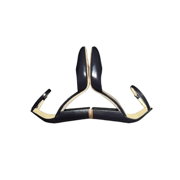 SOLD…….J Crew Maisie Leather Ankle Strap Round Toe Heels, BT907, Size 7 - Picture 4 of 7